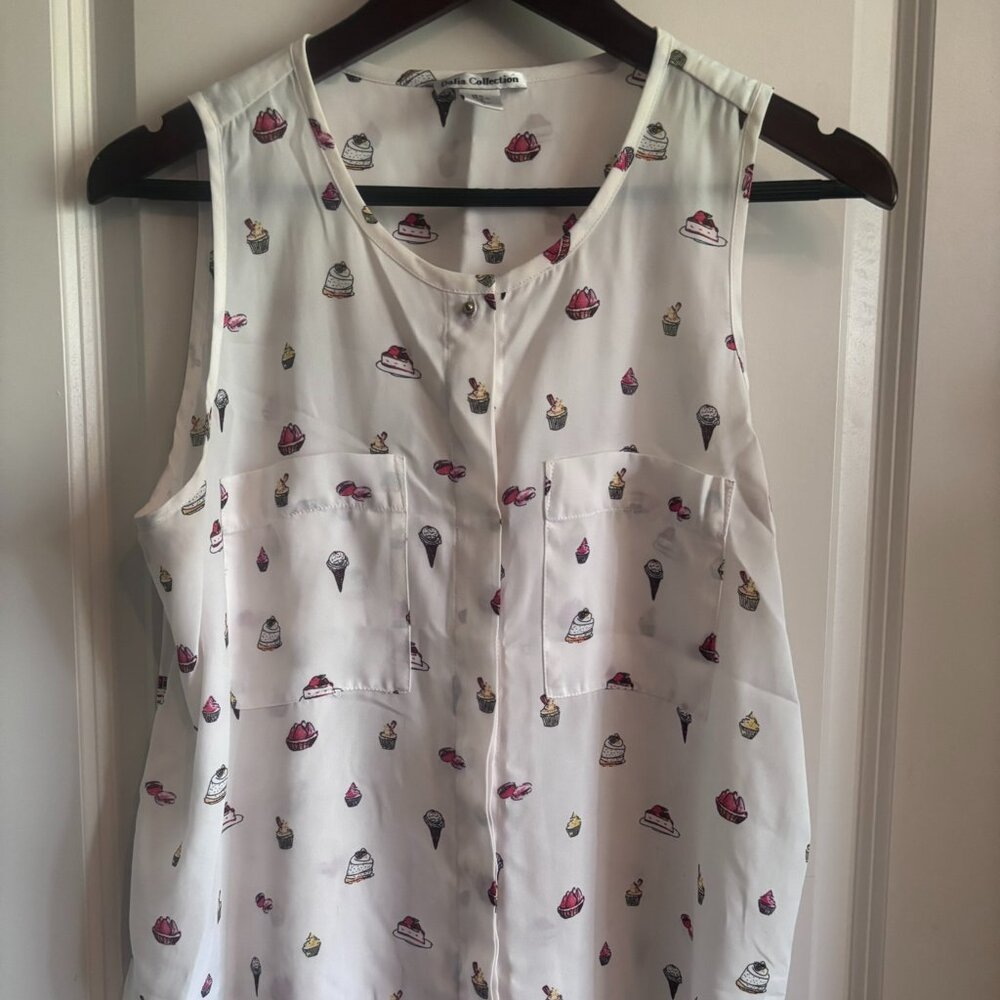 Dalia Collection dessert pattern blouse